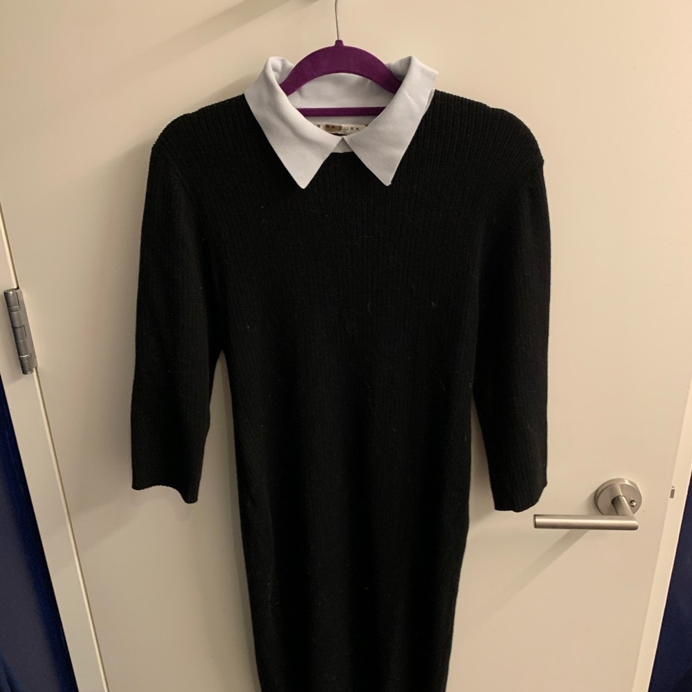 Trina Turk ribbed black and white dress